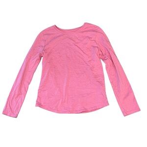 Wonder Nation Girls Long Sleeve Tee Pink Size Large (10–12)